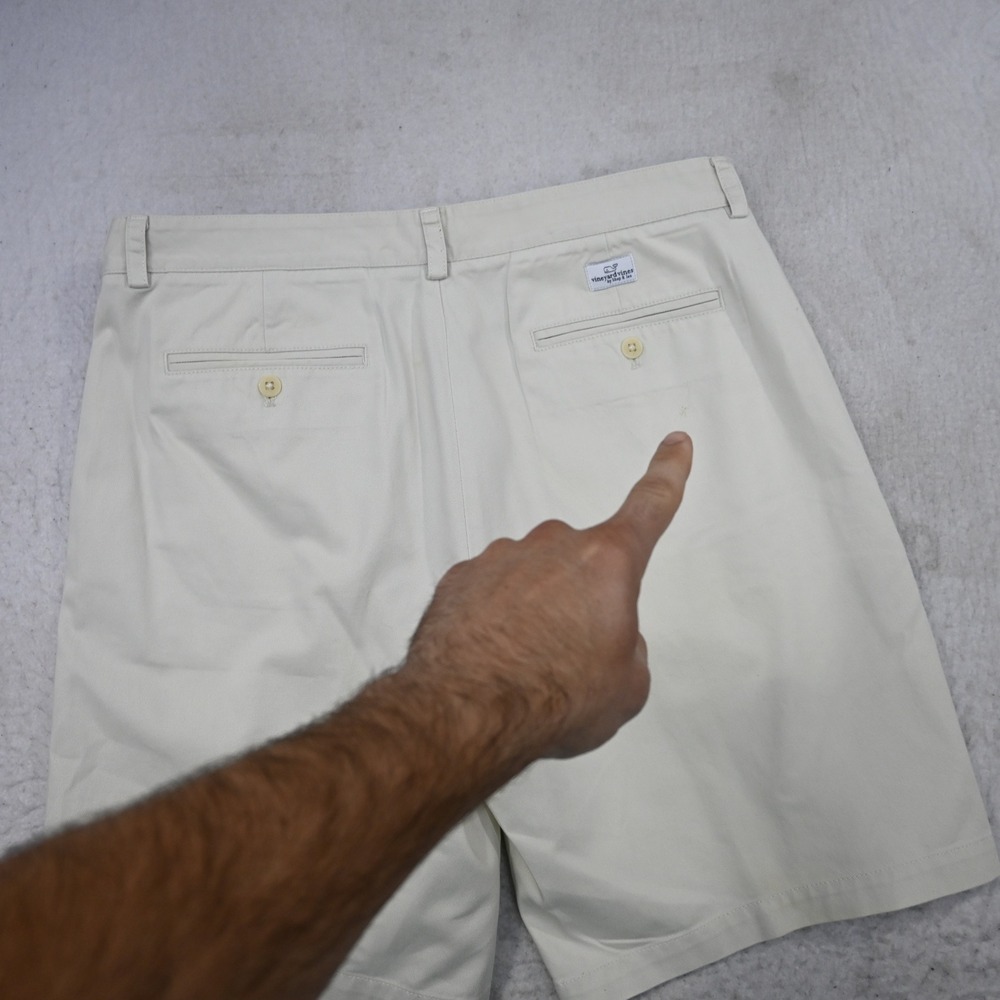 Vineyard Vines Club Short Mens 36 Tan Cotton Twill Chino Casual Pockets - Picture 6 of 9